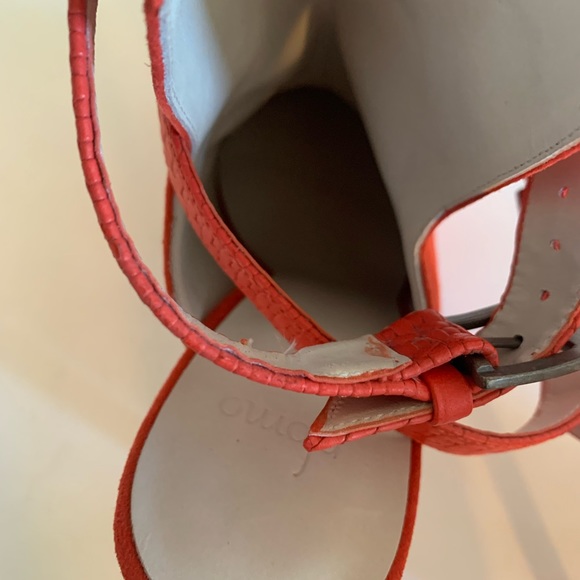 Plomo .Red Suede Coral Heels  shoes .Size 39 Style Alfonsa .Made in Spain . - Picture 8 of 9